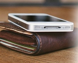 Mobile phone and a wallet